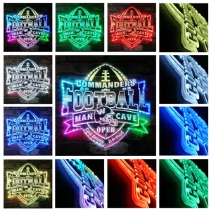 Washington Commanders Man Cave RGB LED Sign