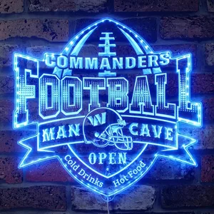 Washington Commanders Man Cave RGB LED Sign