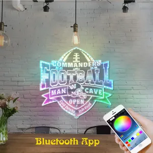 Washington Commanders Man Cave RGB LED Sign