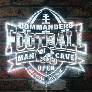 Washington Commanders Man Cave RGB LED Sign