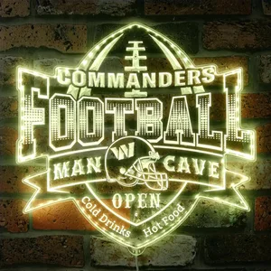 Washington Commanders Man Cave RGB LED Sign