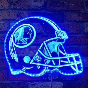 Washington Redskins Helmet Logo RGB LED Sign