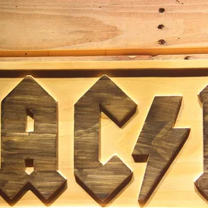 AC/DC Let There Be Rock Wood Sign