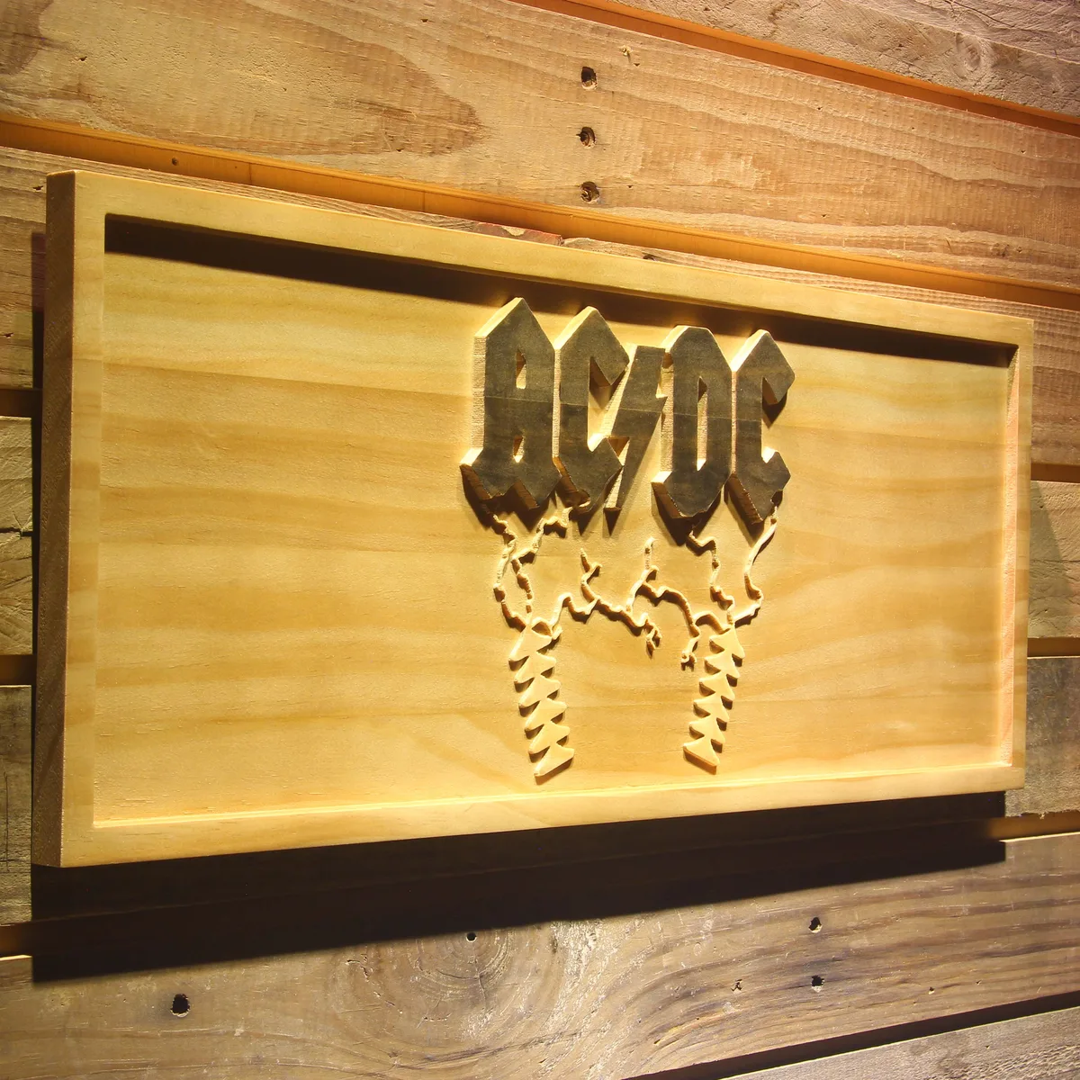AC/DC Thunderstruck Wood Sign