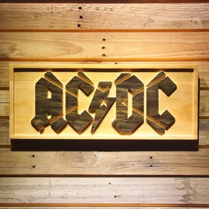 AC/DC Wood Sign