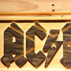 AC/DC Wood Sign