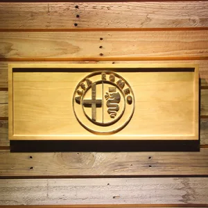Alfa Romeo Wood Sign
