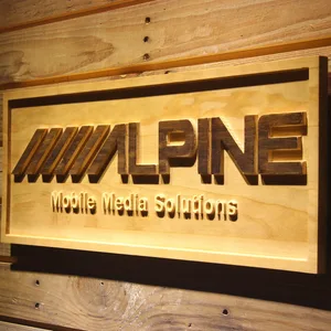 Alpine Mobile Media Solutions Wood Sign