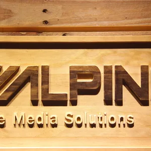 Alpine Mobile Media Solutions Wood Sign