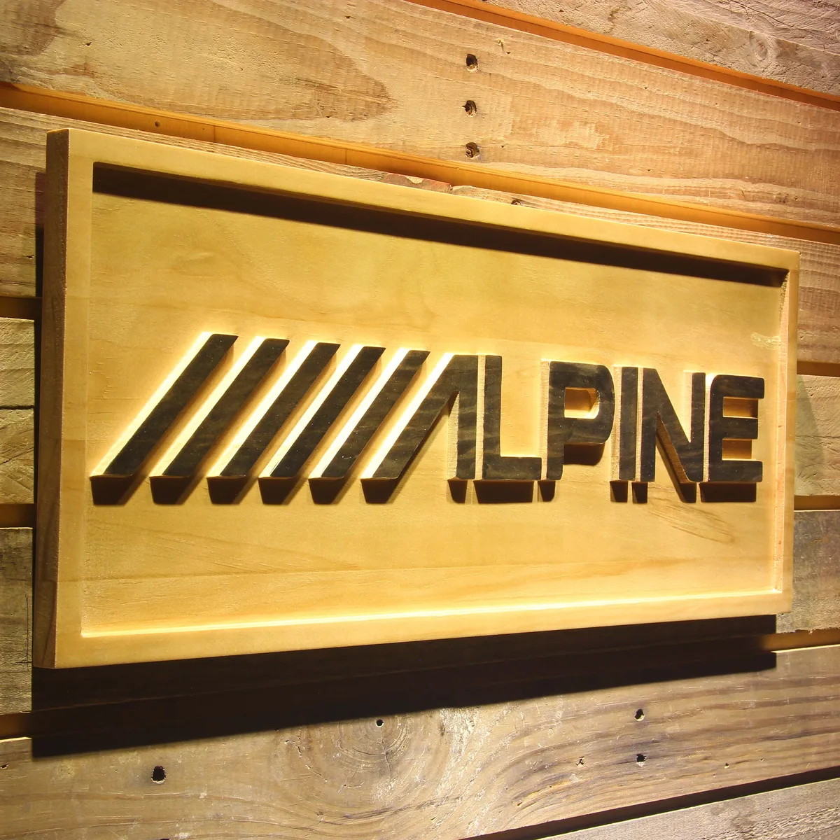 Alpine Wood Sign