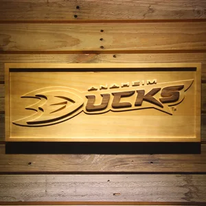 Anaheim Ducks Wood Sign