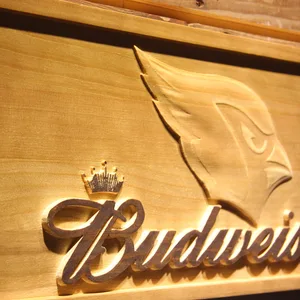 Arizona Cardinals Budweiser Wood Sign