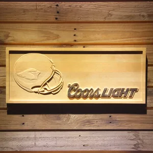 Arizona Cardinals Coors Light Helmet Wood Sign