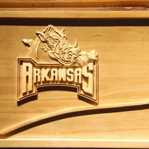 Arkansas Razorbacks Split Wood Sign