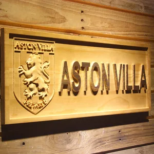 Aston Villa FC Wood Sign - Legacy Edition