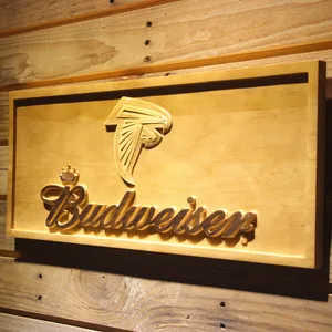 Atlanta Falcons Budweiser Wood Sign