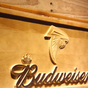 Atlanta Falcons Budweiser Wood Sign