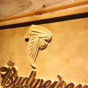 Atlanta Falcons Budweiser Wood Sign