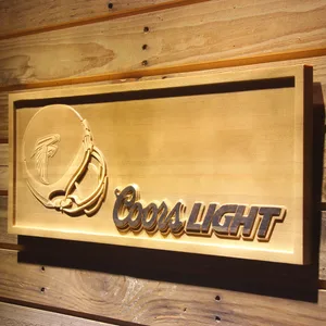 Atlanta Falcons Coors Light Helmet Wood Sign