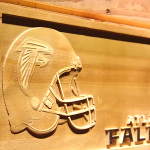 Atlanta Falcons Helmet Wood Sign