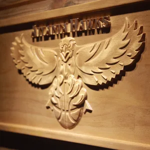 Atlanta Hawks Wood Sign - Legacy Edition