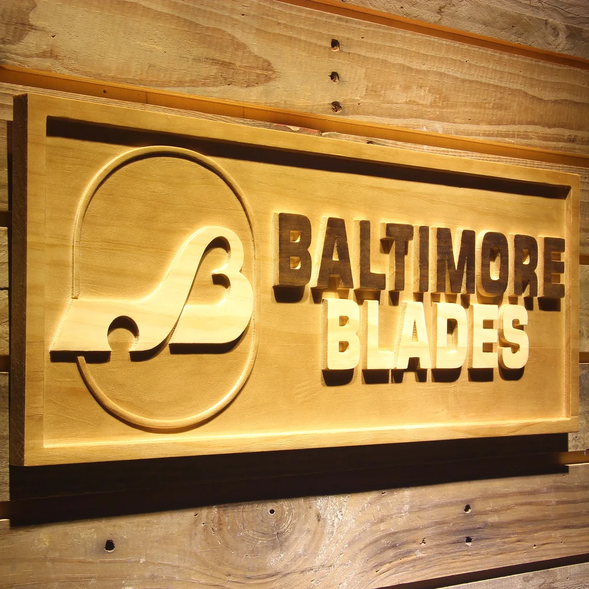 Baltimore Blades Wood Sign - Legacy Edition
