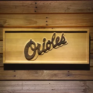 Baltimore Orioles 1995-1997 Text Wood Sign - Legacy Edition