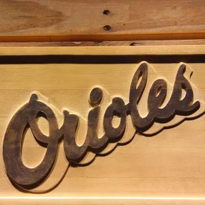 Baltimore Orioles 1995-1997 Text Wood Sign - Legacy Edition