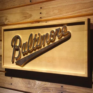 Baltimore Orioles 3 Wood Sign