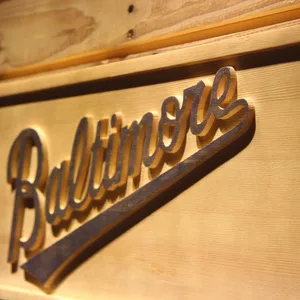 Baltimore Orioles 3 Wood Sign