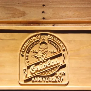Baltimore Orioles 30th Anniversary Logo Wood Sign - Legacy Edition