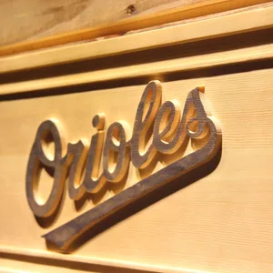 Baltimore Orioles 4 Wood Sign
