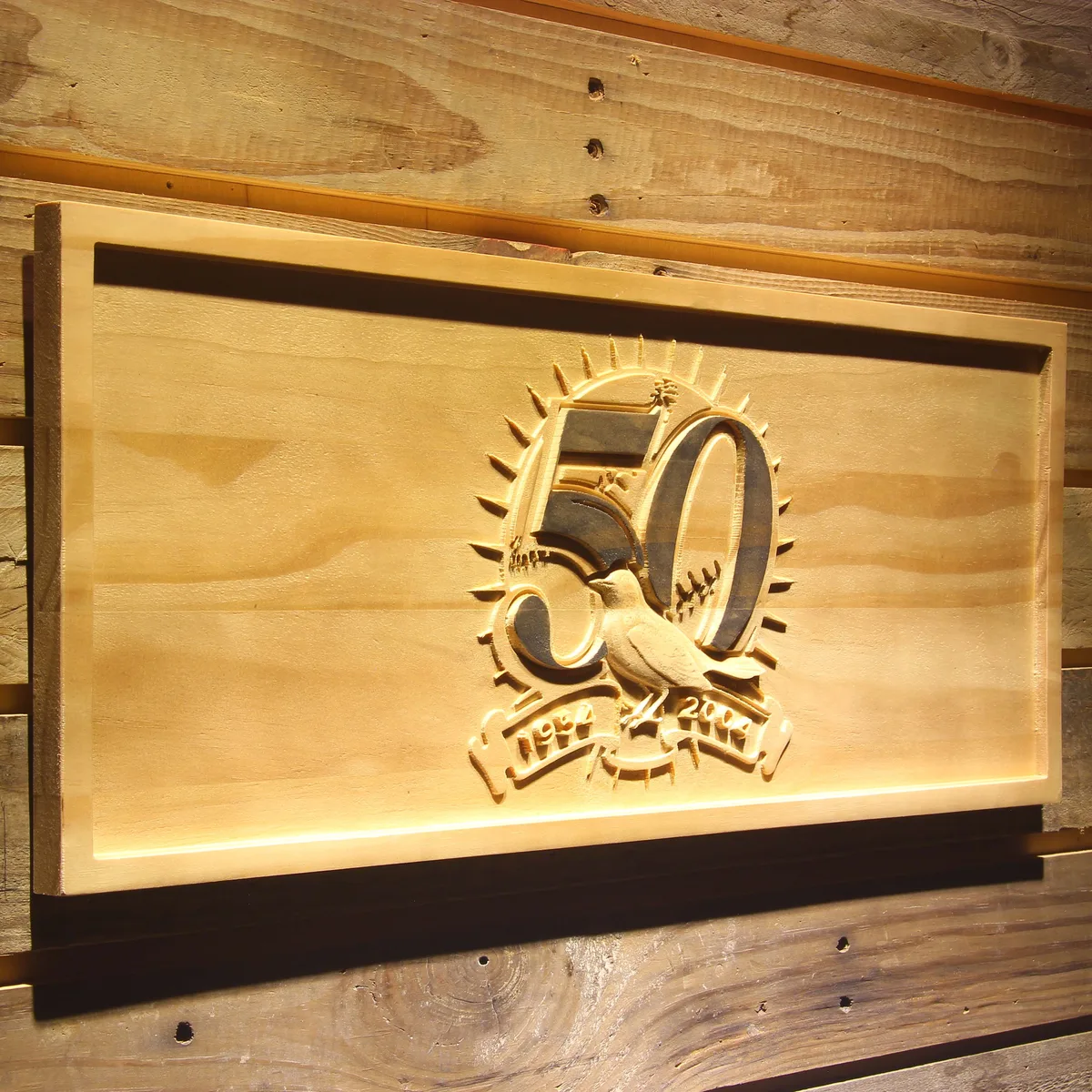 Baltimore Orioles 50th Anniversary Logo Wood Sign - Legacy Edition