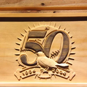 Baltimore Orioles 50th Anniversary Logo Wood Sign - Legacy Edition