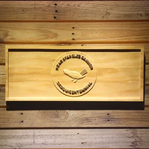 Baltimore Orioles Star Spangled Banner Sesquicentennial Wood Sign - Legacy Edition