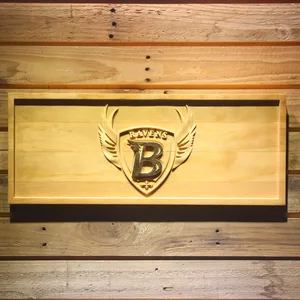 Baltimore Ravens 1996-1998 B Wood Sign - Legacy Edition