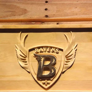 Baltimore Ravens 1996-1998 B Wood Sign - Legacy Edition