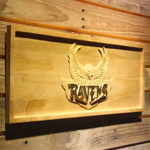 Baltimore Ravens 1996-1998 Logo Wood Sign - Legacy Edition