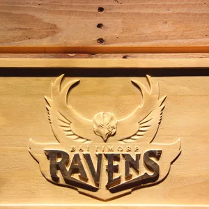 Baltimore Ravens 1996-1998 Logo Wood Sign - Legacy Edition