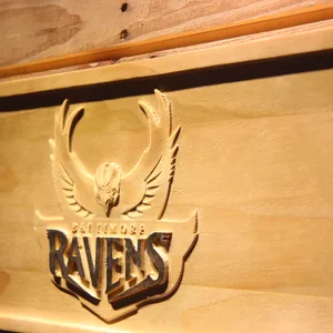 Baltimore Ravens 1996-1998 Logo Wood Sign - Legacy Edition