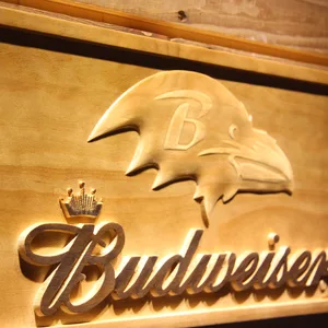 Baltimore Ravens Budweiser Wood Sign