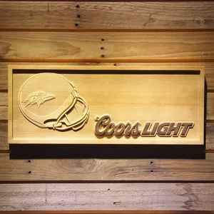 Baltimore Ravens Coors Light Helmet Wood Sign