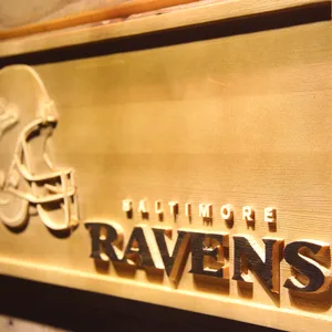 Baltimore Ravens Helmet Wood Sign
