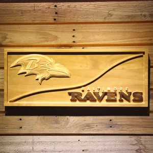 Baltimore Ravens Split Wood Sign