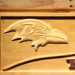 Baltimore Ravens Split Wood Sign