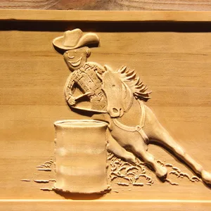 Barrel Racing 1 Wood Sign