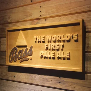 Bass First Pale Ale Wood Sign