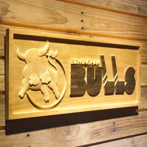 Birmingham Bulls Wood Sign - Legacy Edition