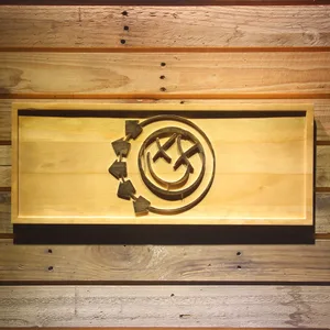 Blink 182 Smiley Wood Sign