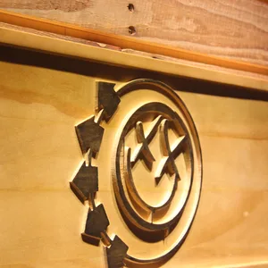 Blink 182 Smiley Wood Sign